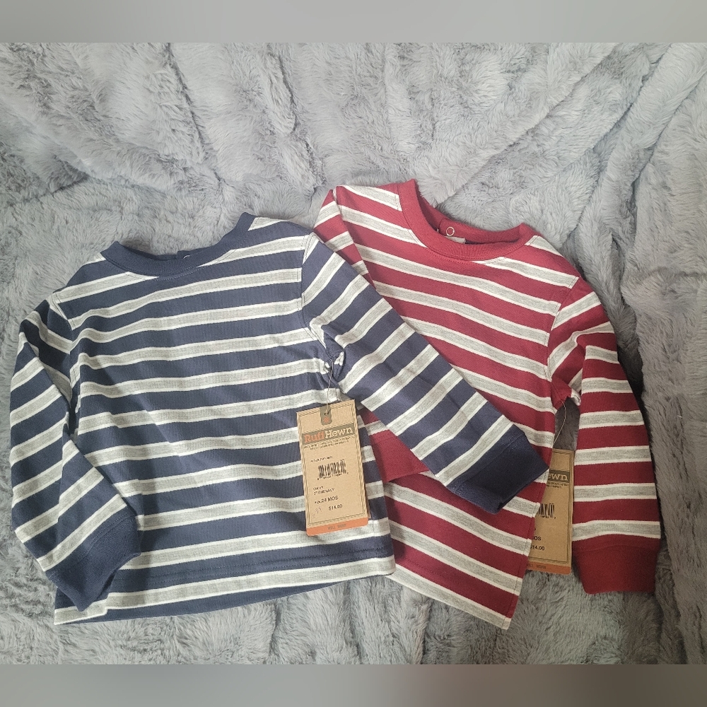 Ruff Hewn Long sleeve stripped shirts in 24 months